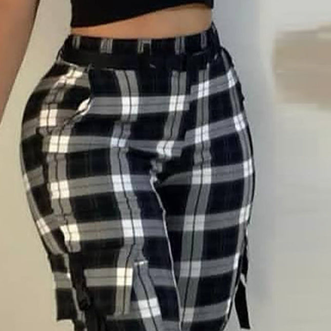 Black Plaid Pants