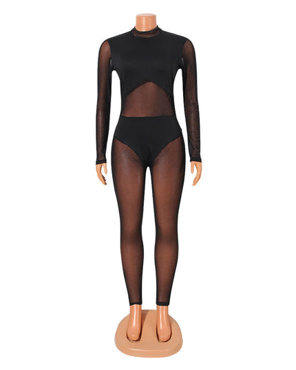 Mesh See Through Jumpsuit