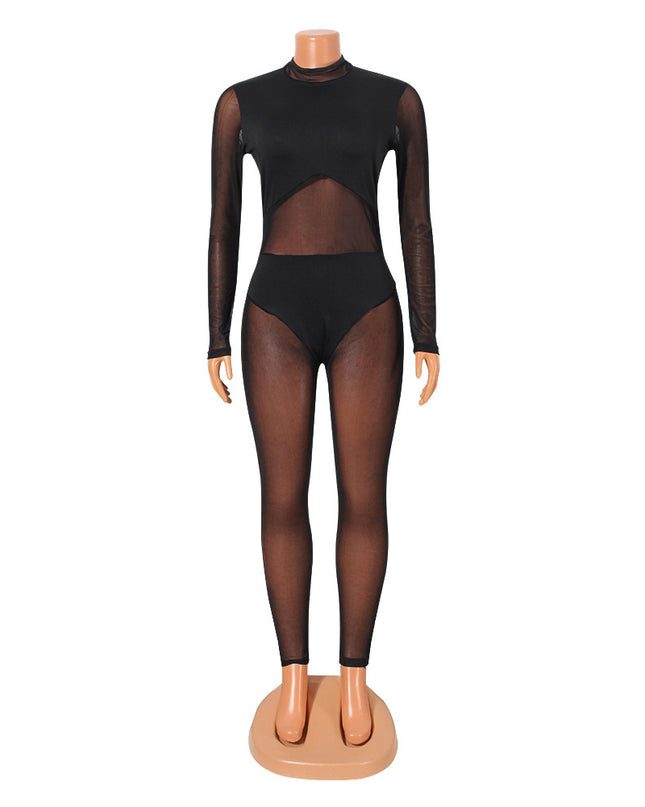 Mesh See Through Jumpsuit
