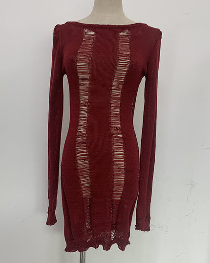 Hollow Bodycon Slits Dress
