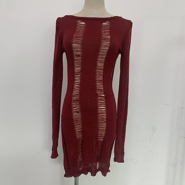Hollow Bodycon Slits Dress