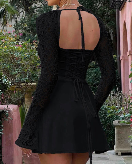 Y2K Lace Long Sleeve Dress