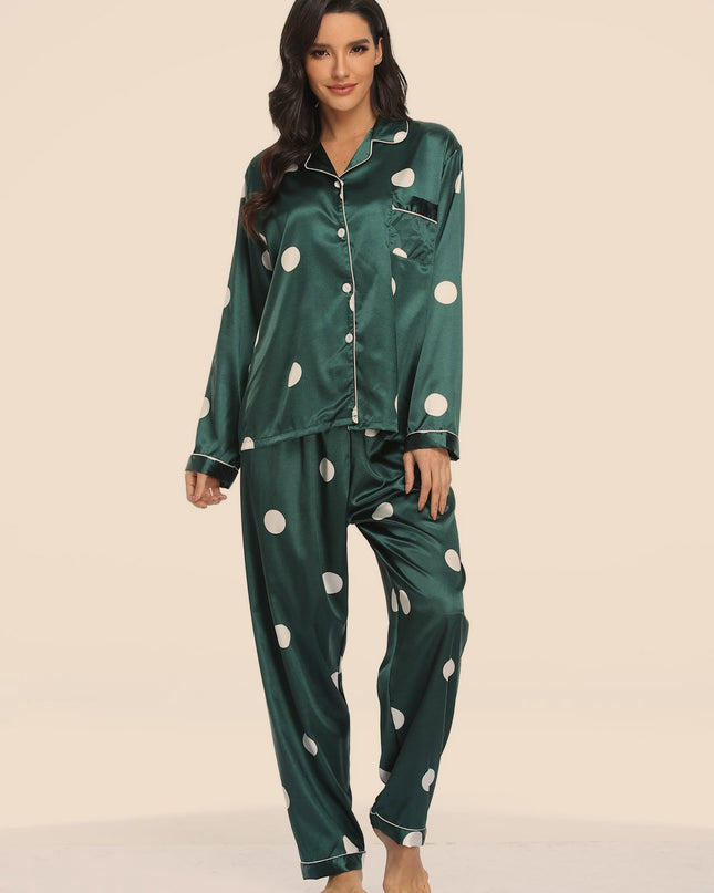 Print Long Sleeve & Pants Pajama Set