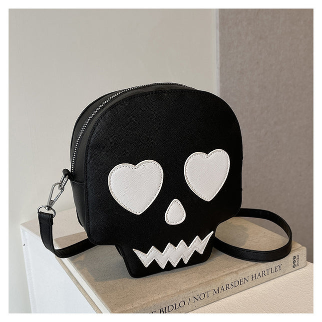 Black & White Skull Face Purse