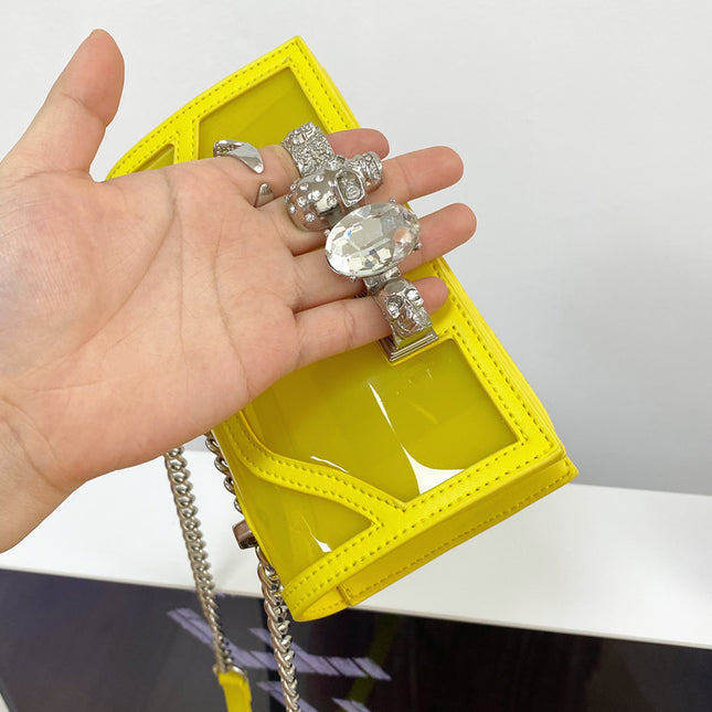 Jelly Bag With Diamonds & Chain