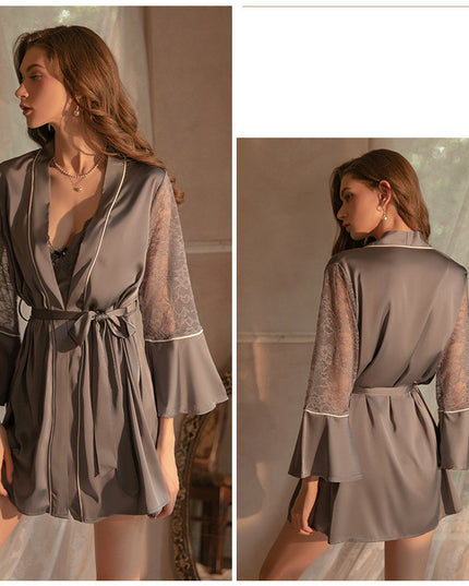 Satin Night Dress & Robe Set