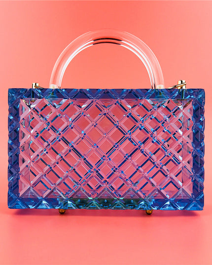 Transparent Checkered Acrylic Bag