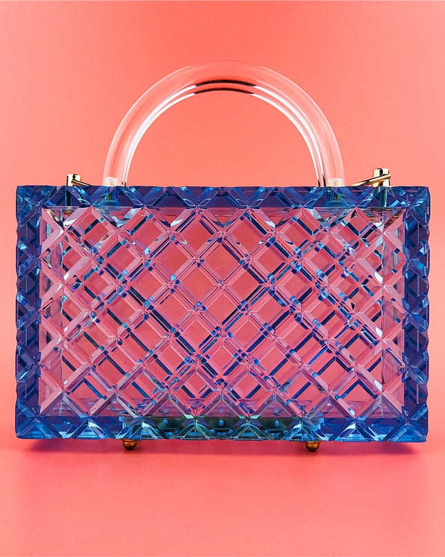 Transparent Checkered Acrylic Bag