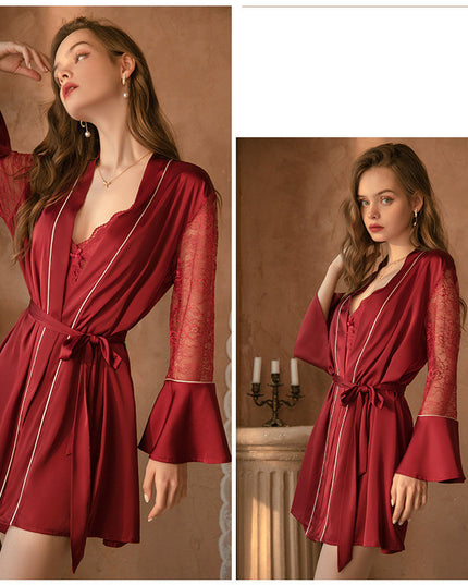 Satin Night Dress & Robe Set