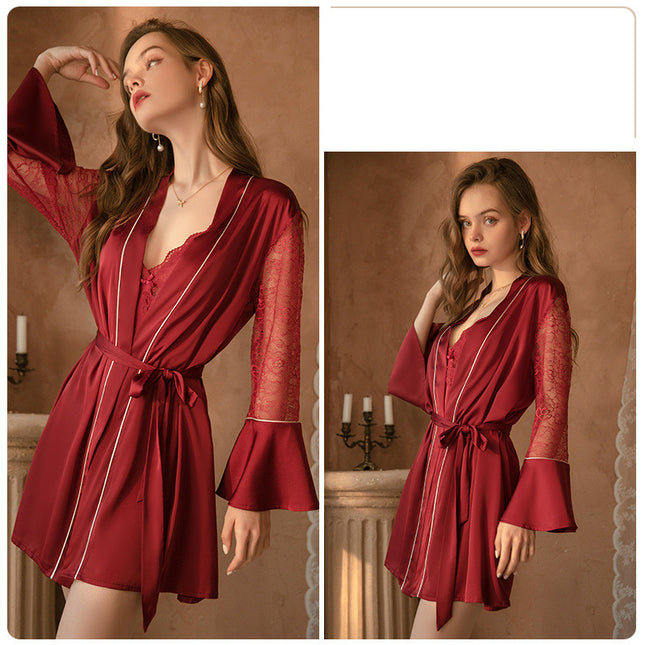 Satin Night Dress & Robe Set
