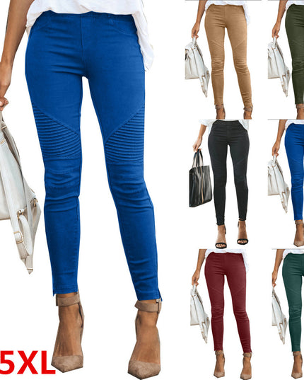 Ribbed Design Jeggings