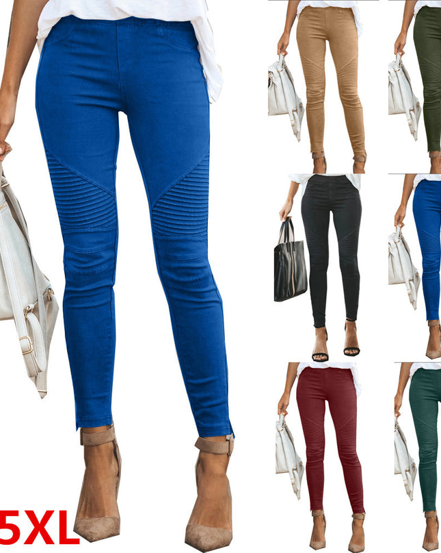 Ribbed Design Jeggings