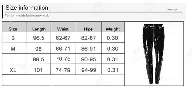PU Glossy Zip Pants