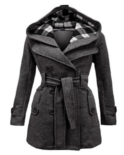 Big Collar Cashmere Trench Coat