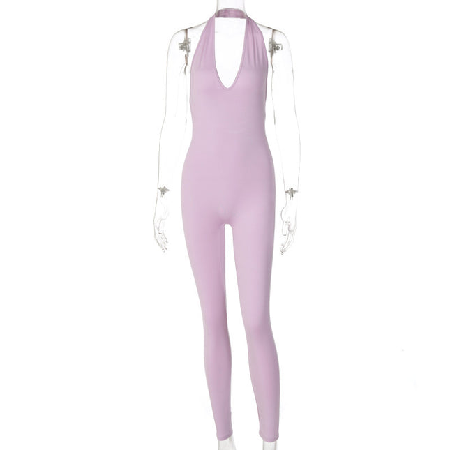 Deep V Jumpsuit
