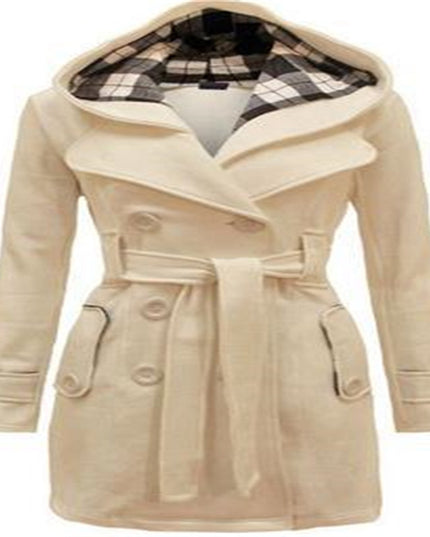 Big Collar Cashmere Trench Coat