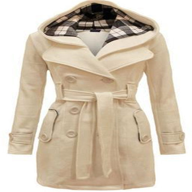 Big Collar Cashmere Trench Coat