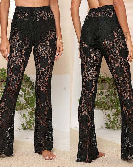 Flower Lace Bell-bottom Pants