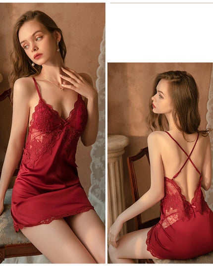 Satin Night Dress & Robe Set