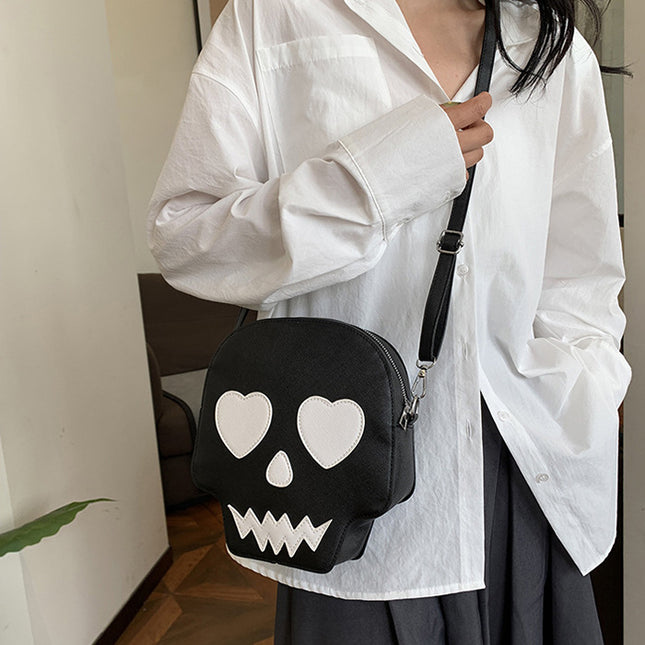 Black & White Skull Face Purse