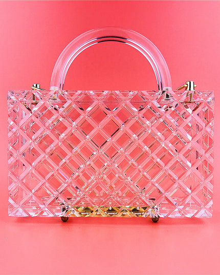 Transparent Checkered Acrylic Bag