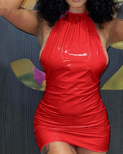 Wet-Look Shine Dress