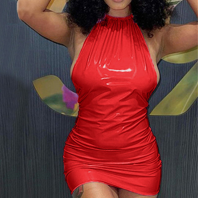 Wet-Look Shine Dress