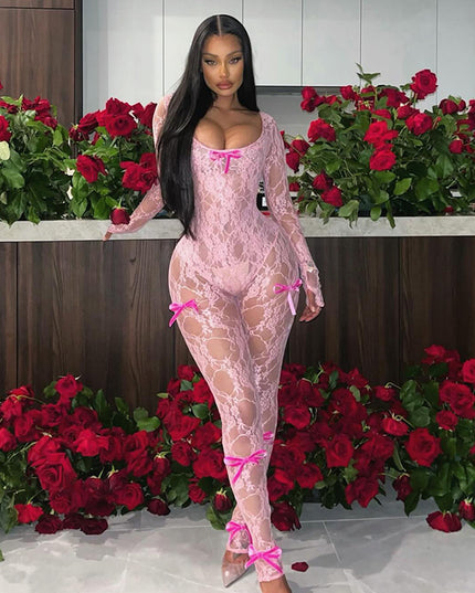 Long Sleeve Lace Jumpsuit