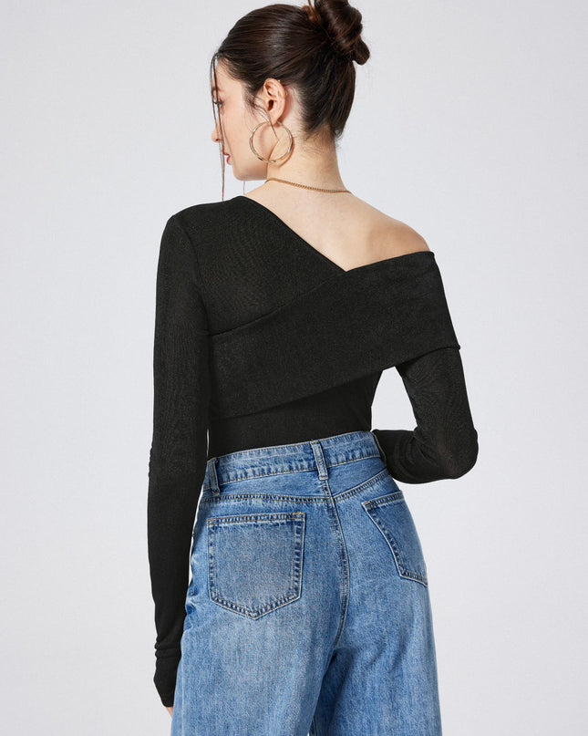 Off-Shoulder Knitted Bodysuit