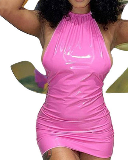 Wet-Look Shine Dress