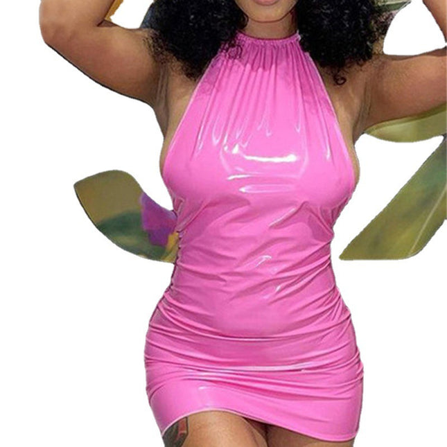 Wet-Look Shine Dress