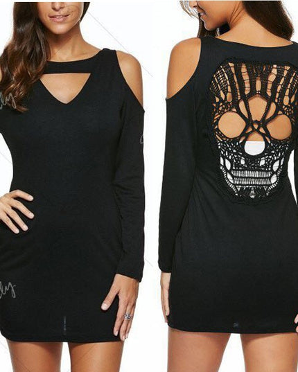 Off Shoulder Skull Dress