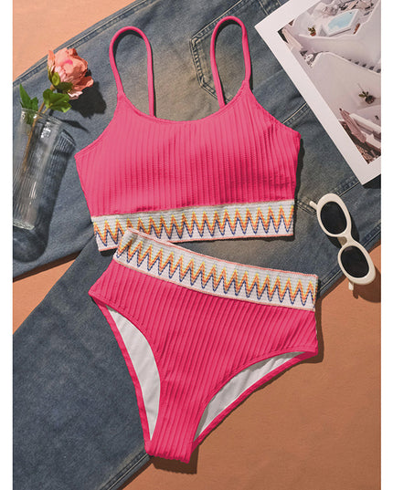 Textured High Waist Bikini