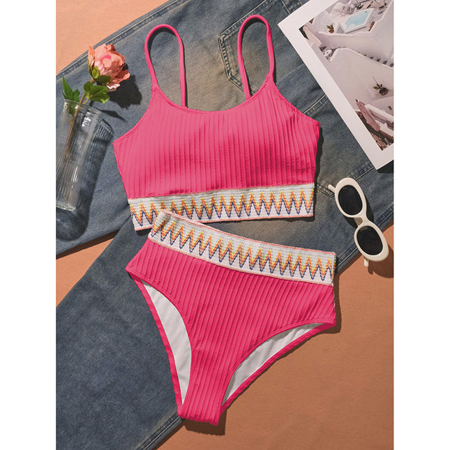 Textured High Waist Bikini