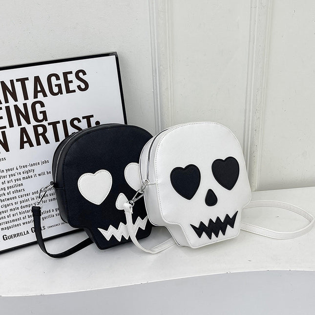 Black & White Skull Face Purse