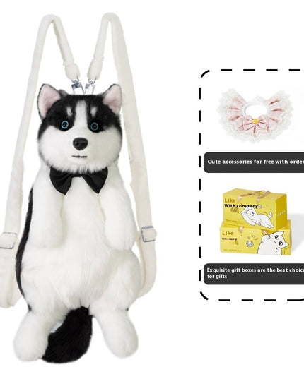 Husky Plush Stuffy Bag