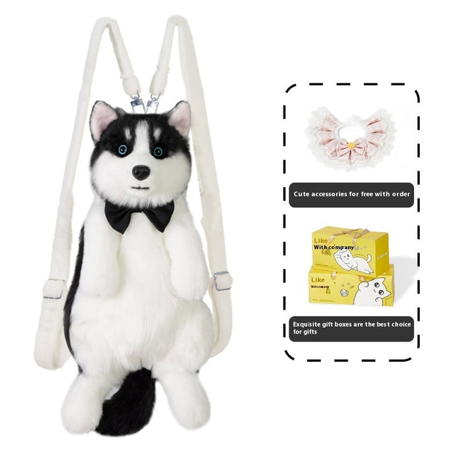 Husky Plush Stuffy Bag