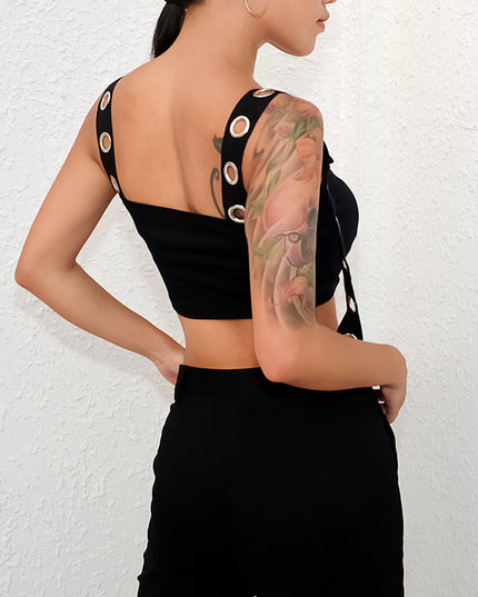 Shoulder Strap Crop Top