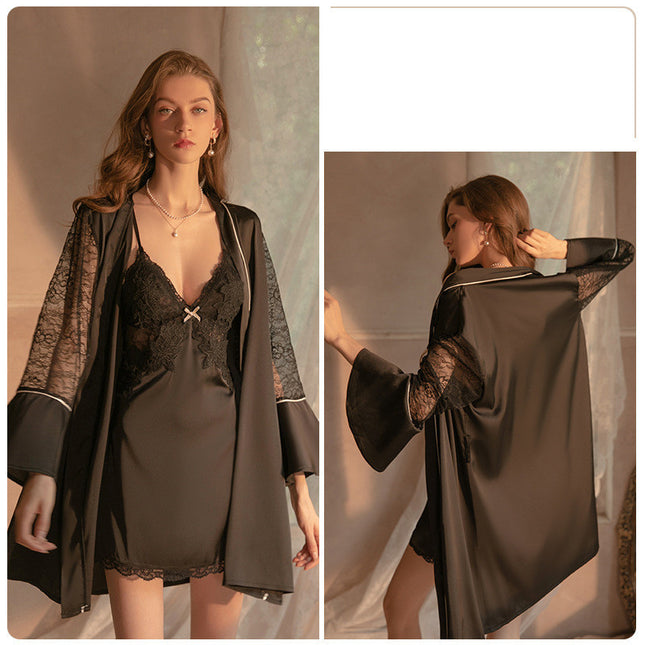 Satin Night Dress & Robe Set