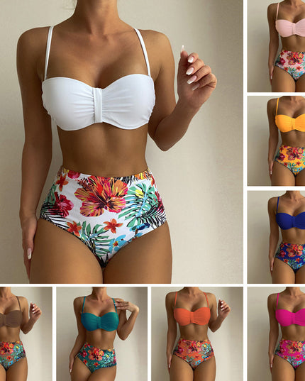 Floral Print Spaghetti Strap Bikini
