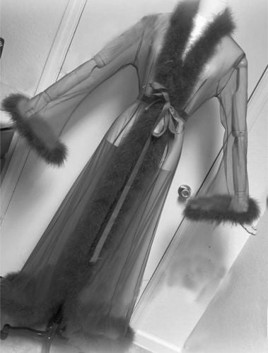 Sheer Fur Lingerie Robe