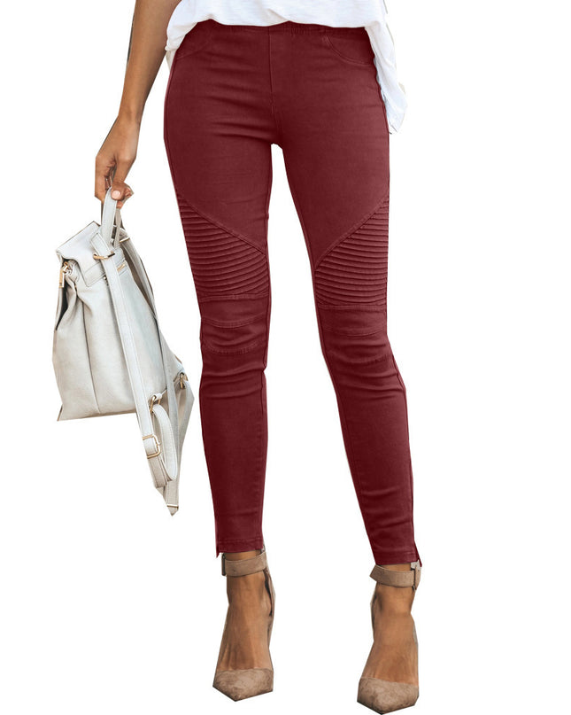 Ribbed Design Jeggings