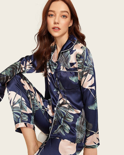 Print Long Sleeve & Pants Pajama Set