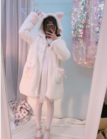 Kawaii Fur Kitty Coat