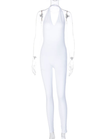 Deep V Jumpsuit