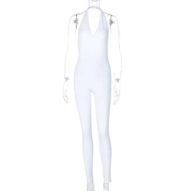 Deep V Jumpsuit