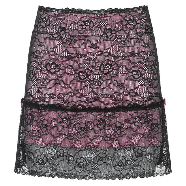 Sweet Lace Lined Skirt