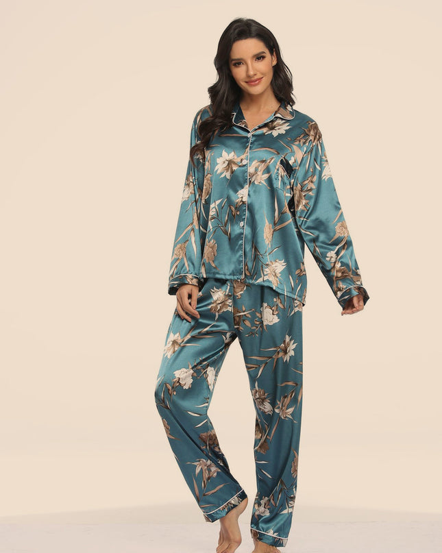 Print Long Sleeve & Pants Pajama Set