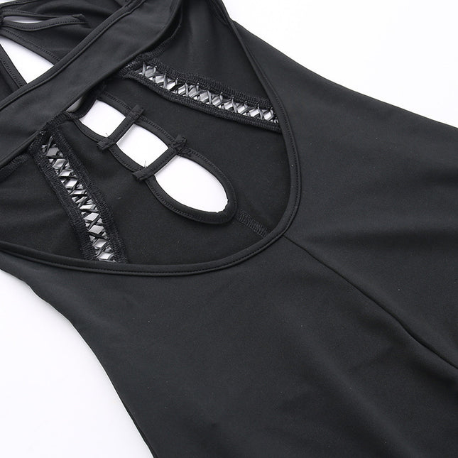 Fashion Halter Slim Hollow Jumpsuit Women