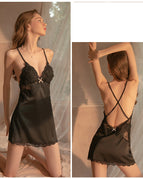 Black / Nightdress and T pants / L